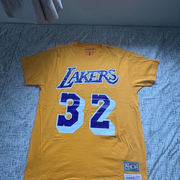 Mitchell & Ness T-shirt NBA – Los Angeles Lakers – 100% Coton, Coupe Régulière